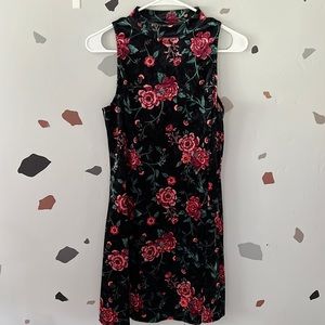 Velvet high neck dress